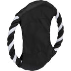 Dog Rope Flyer Toy in Recycled Nylon, 7 Inches Transfer - Black - Right Angle