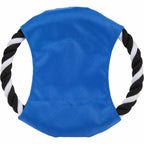Dog Rope Flyer Toy in Recycled Nylon, 7 Inches Transfer - Blue - Back