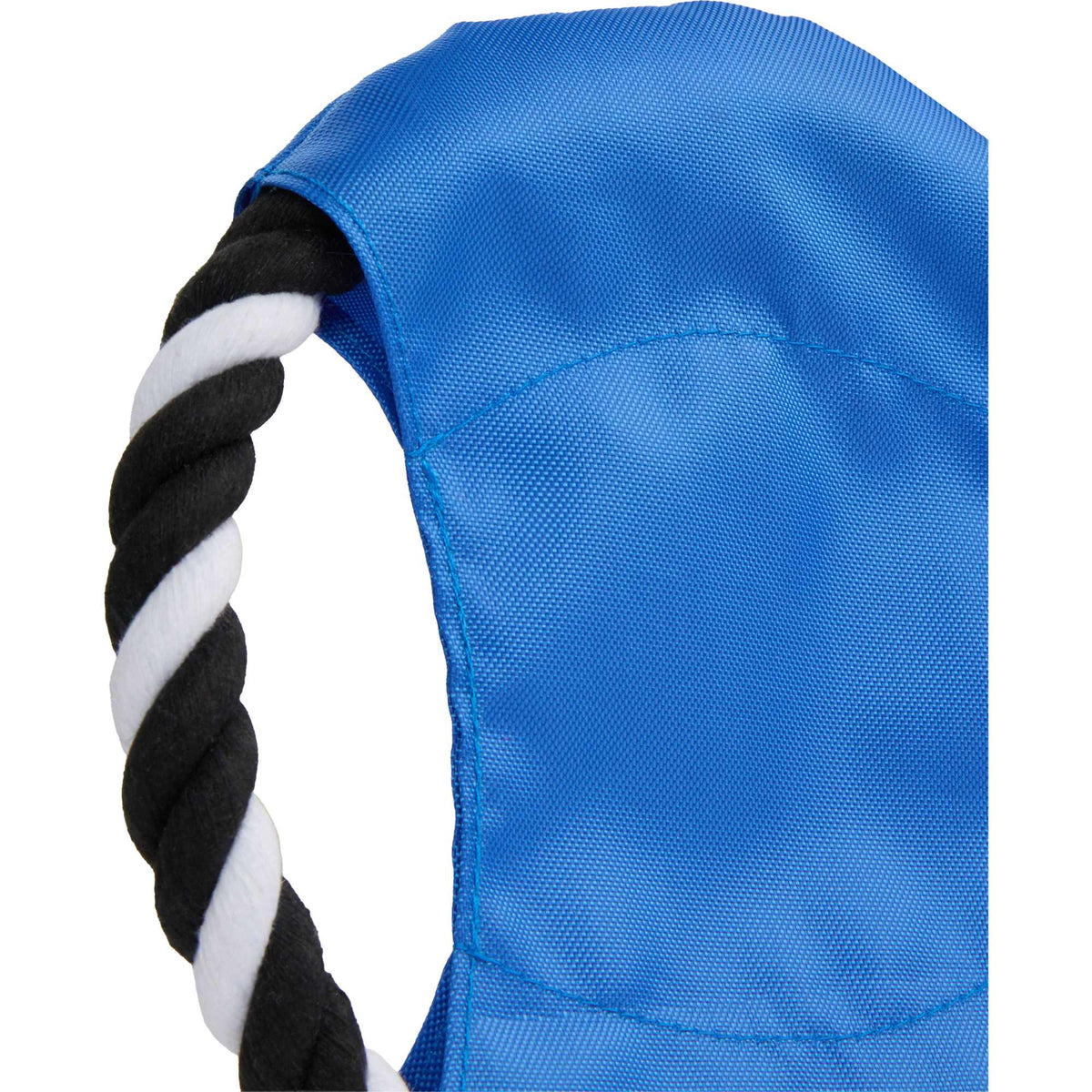 Dog Rope Flyer Toy in Recycled Nylon, 7 Inches Transfer - Blue - Detail