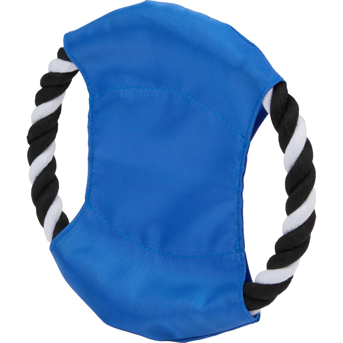 Dog Rope Flyer Toy in Recycled Nylon, 7 Inches Transfer - Blue - Left Angle