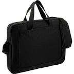 Dolphin Briefcase with Pen Sleeves and Shoulder Strap Full Color - Black - Right Angle