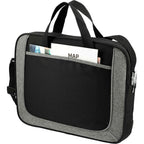 Dolphin Briefcase with Pen Sleeves and Shoulder Strap Full Color - Graphite - Left Angle
