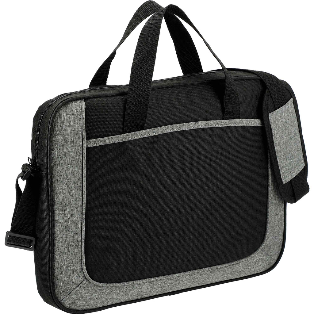 Dolphin Briefcase with Pen Sleeves and Shoulder Strap Full Color - Graphite - Right Angle