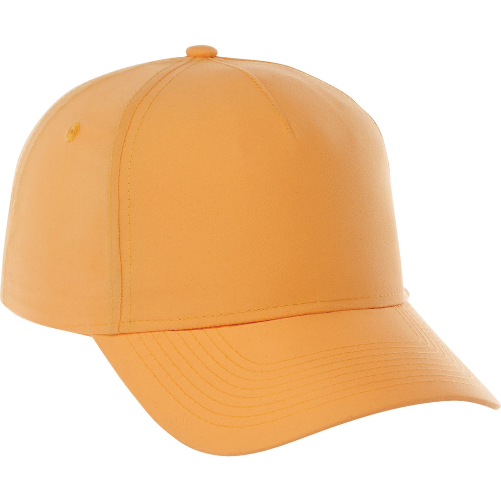 Dominate Microfiber Ball Cap with Seamless Front Embroidery - Amber - Back Flat 2