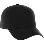 Dominate Microfiber Ball Cap with Seamless Front Embroidery - Black - Back Flat 2