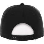 Dominate Microfiber Ball Cap with Seamless Front Embroidery - Black - Back Flat