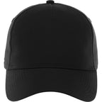 Dominate Microfiber Ball Cap with Seamless Front Embroidery - Black - Front