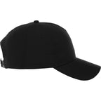 Dominate Microfiber Ball Cap with Seamless Front Embroidery - Black - Right Side