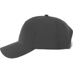 Dominate Microfiber Ball Cap with Seamless Front Embroidery - Grey Storm - Left Side