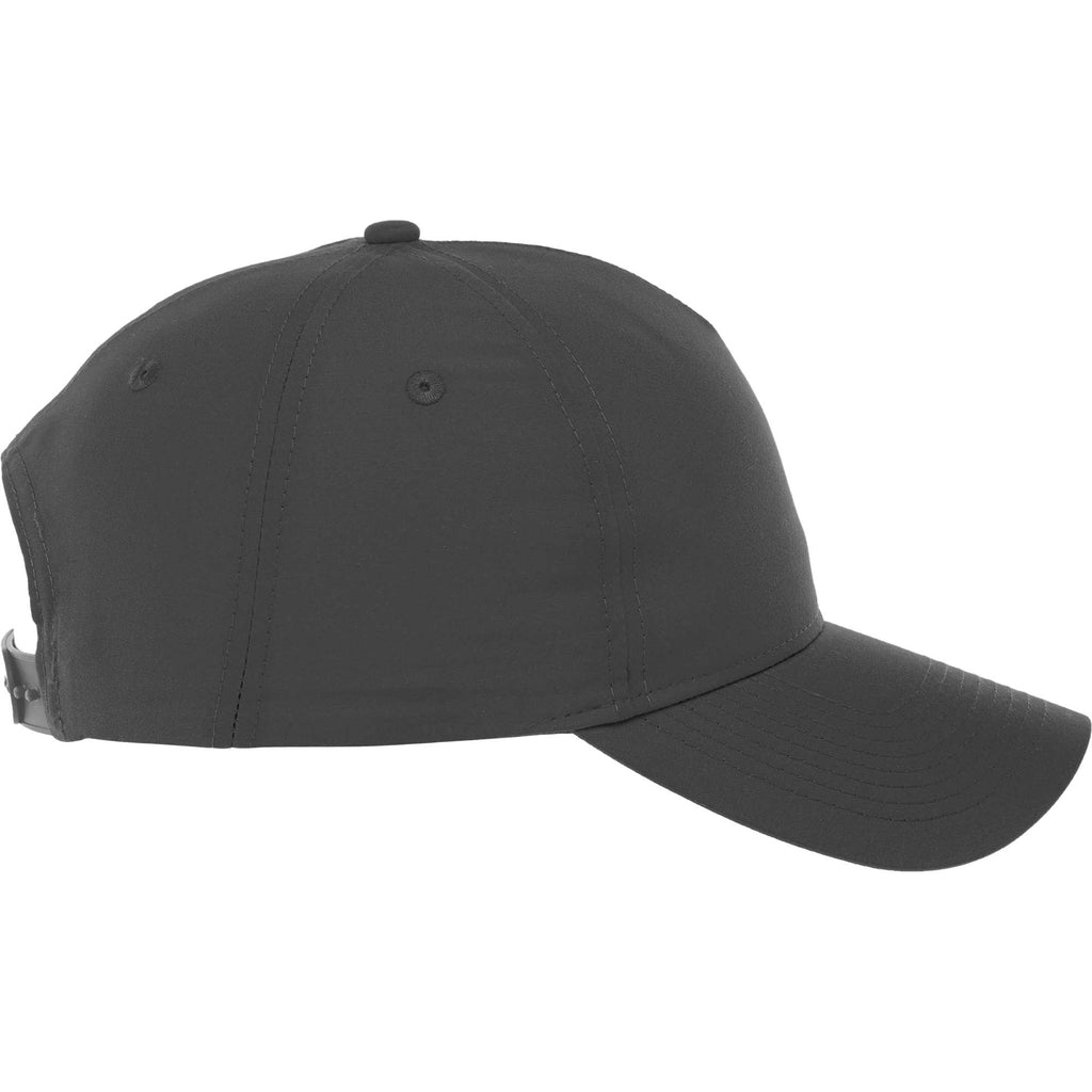 Dominate Microfiber Ball Cap with Seamless Front Embroidery - Grey Storm - Right Side