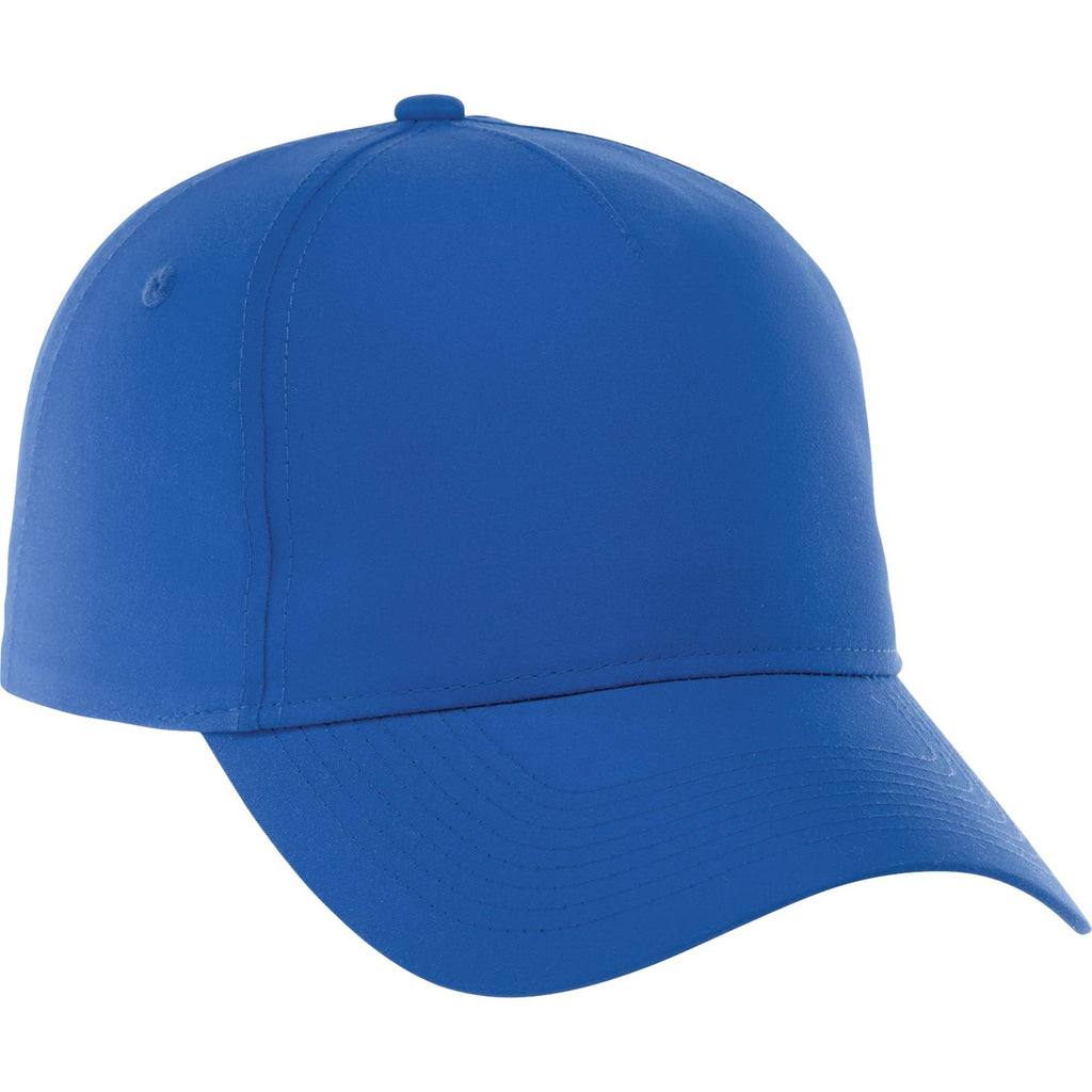 Dominate Microfiber Ball Cap with Seamless Front Embroidery - New Royal - Back Flat 2