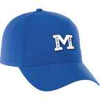 Dominate Microfiber Ball Cap with Seamless Front Embroidery - New Royal - Front Flat