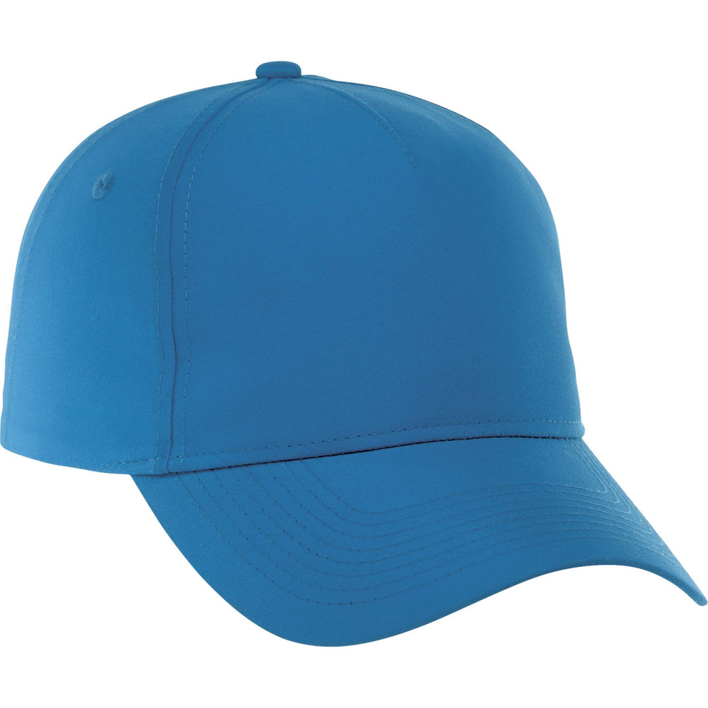 Dominate Microfiber Ball Cap with Seamless Front Embroidery - Olympic Blue - Back Flat 2
