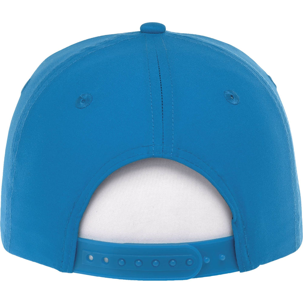 Dominate Microfiber Ball Cap with Seamless Front Embroidery - Olympic Blue - Back Flat