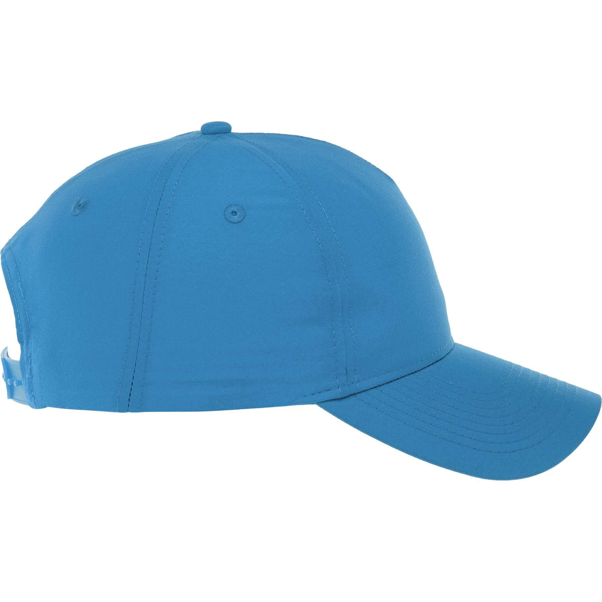 Dominate Microfiber Ball Cap with Seamless Front Embroidery - Olympic Blue - Right Side