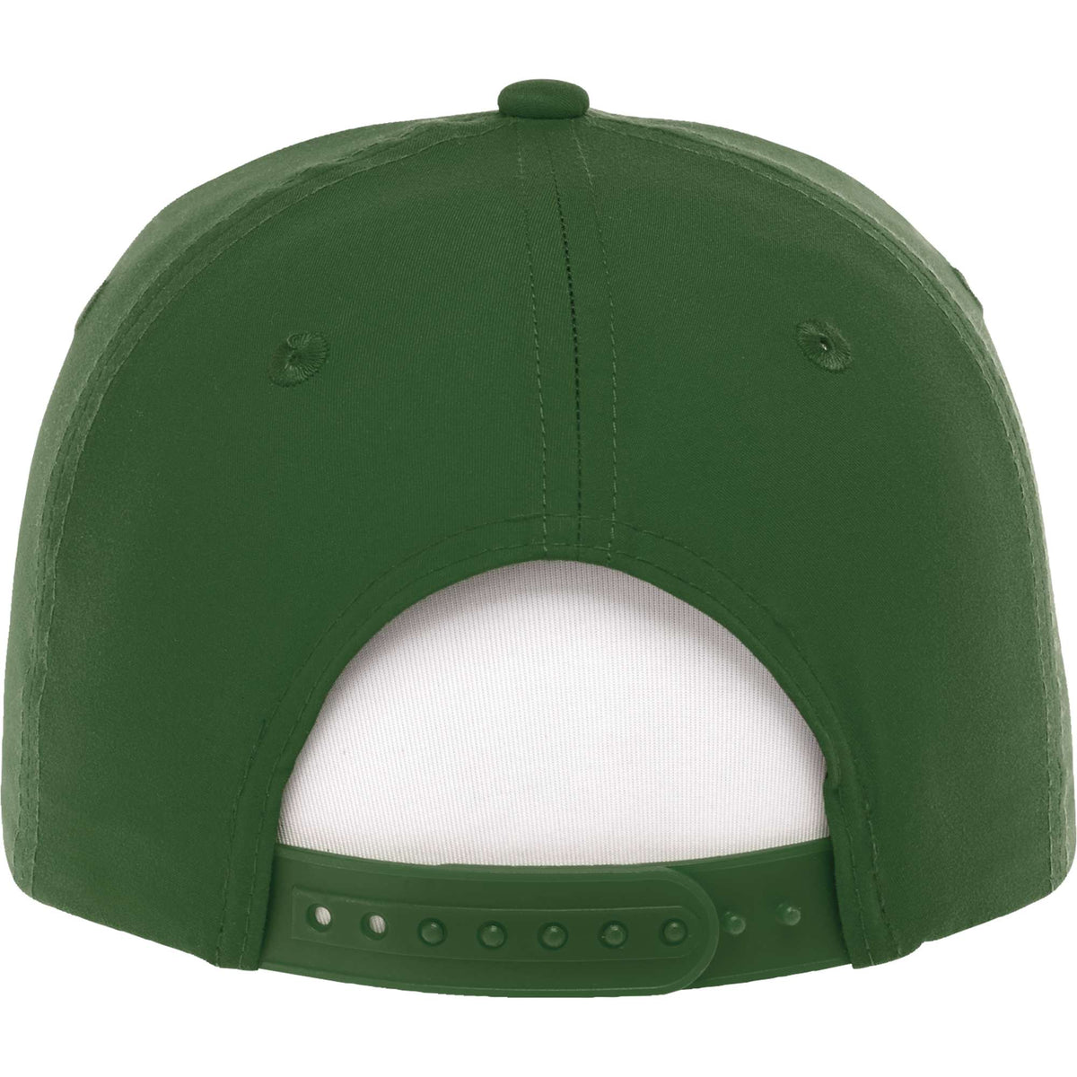 Dominate Microfiber Ball Cap with Seamless Front Embroidery - Pine Green - Back Flat 2