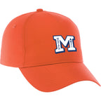 Dominate Microfiber Ball Cap with Seamless Front Embroidery - Saffron - Front Flat