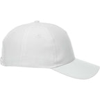 Dominate Microfiber Ball Cap with Seamless Front Embroidery - White - Right Side