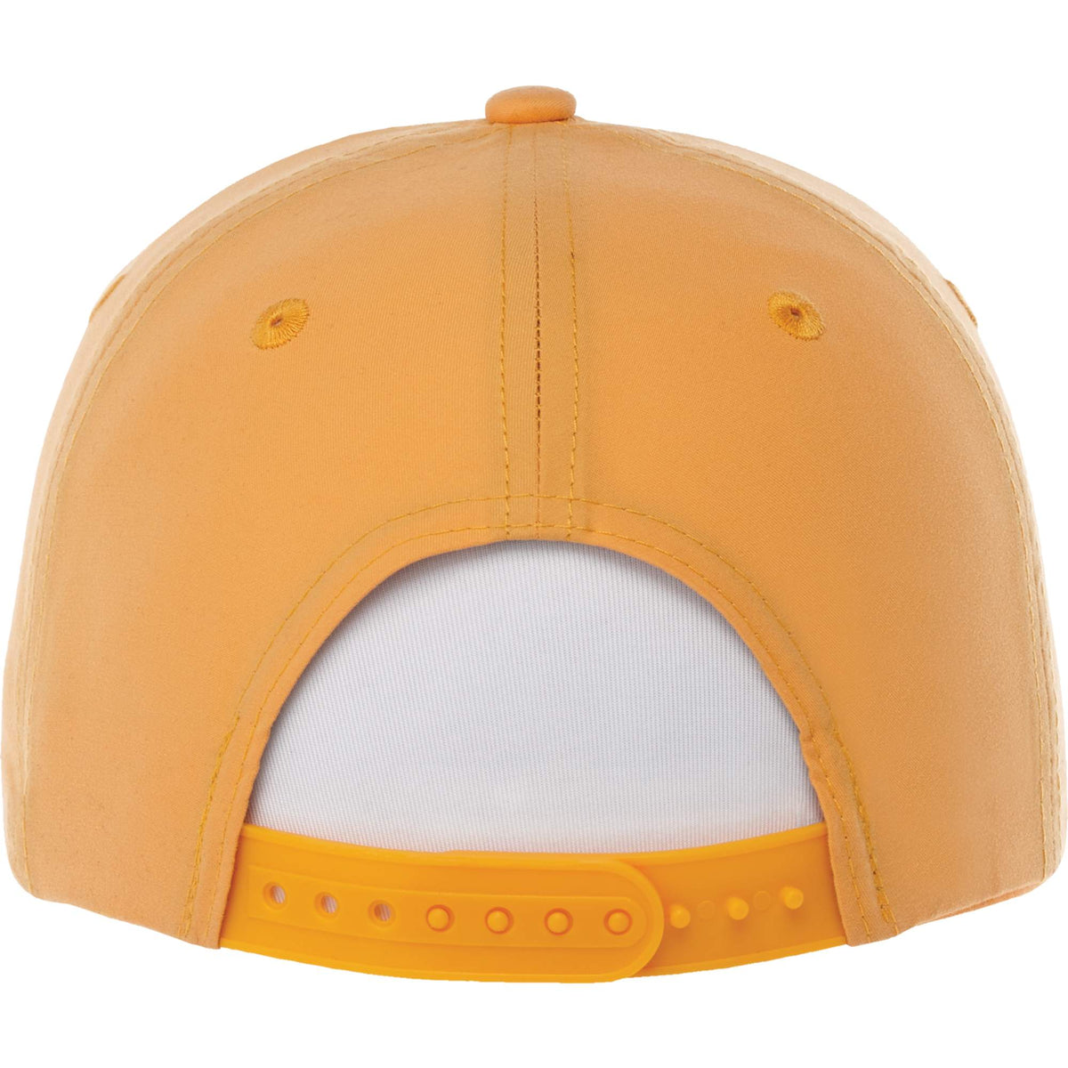 Dominate Microfiber Ball Cap with Seamless Front Transfer - Amber - Back Flat