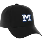 Dominate Microfiber Ball Cap with Seamless Front Transfer - Black - Front Flat