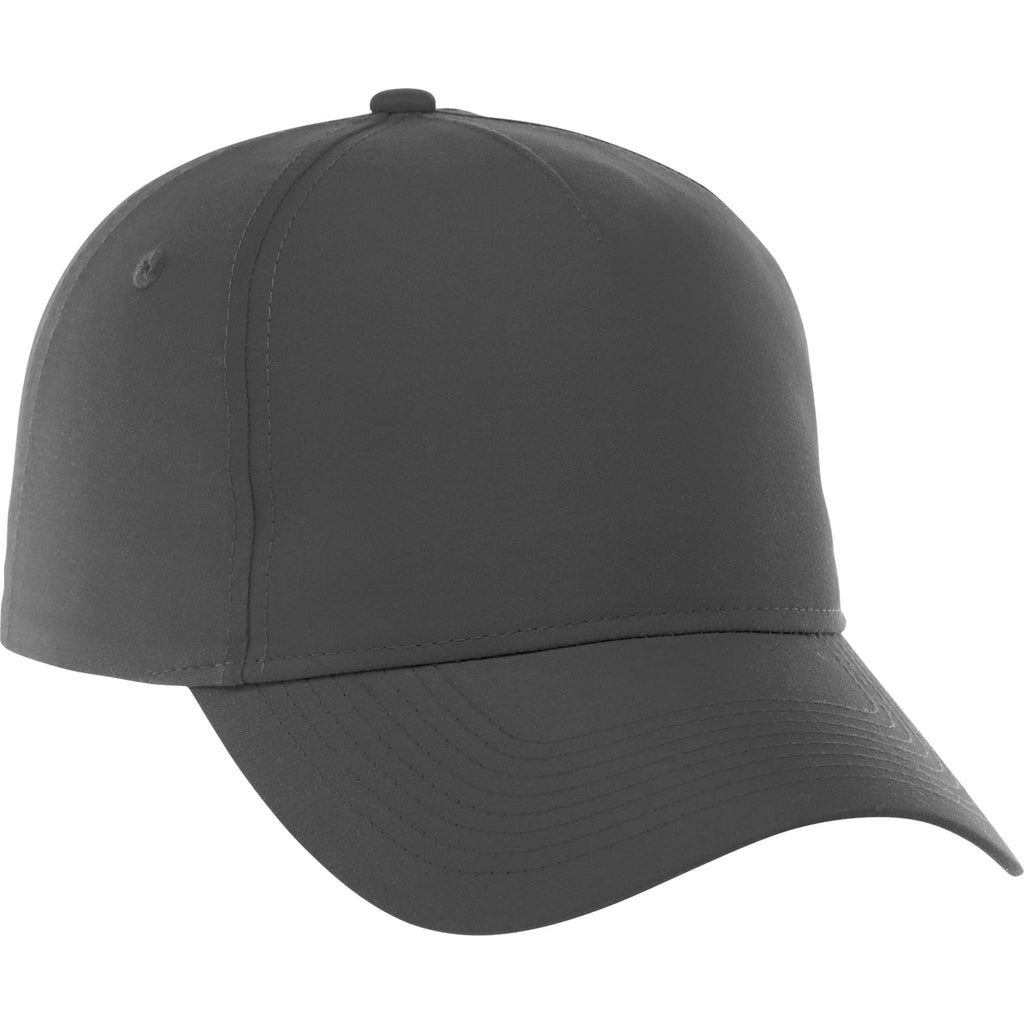 Dominate Microfiber Ball Cap with Seamless Front Transfer - Grey Storm - Back Flat 2