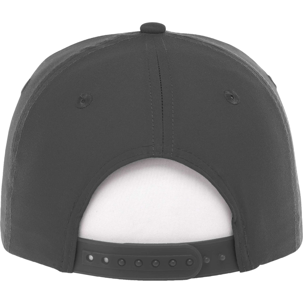 Dominate Microfiber Ball Cap with Seamless Front Transfer - Grey Storm - Back Flat