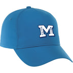 Dominate Microfiber Ball Cap with Seamless Front Transfer - Olympic Blue - Front Flat