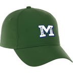 Dominate Microfiber Ball Cap with Seamless Front Transfer - Pine Green - Back Flat