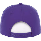 Dominate Microfiber Ball Cap with Seamless Front Transfer - Purple - Back Flat