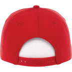 Dominate Microfiber Ball Cap with Seamless Front Transfer - Team Red - Back Flat 2