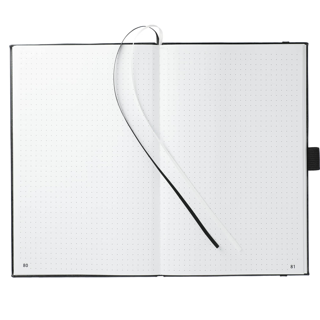 Dotted Planning Notebook with Numbered Pages, 5.5 x 8.5 Inches - Black - Front 3