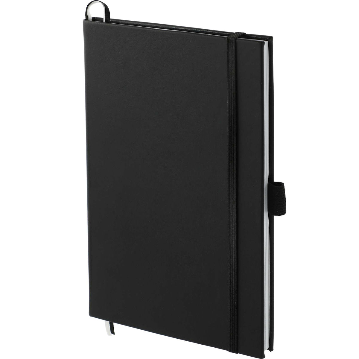 Dotted Planning Notebook with Numbered Pages, 5.5 x 8.5 Inches - Black - Left Angle 2