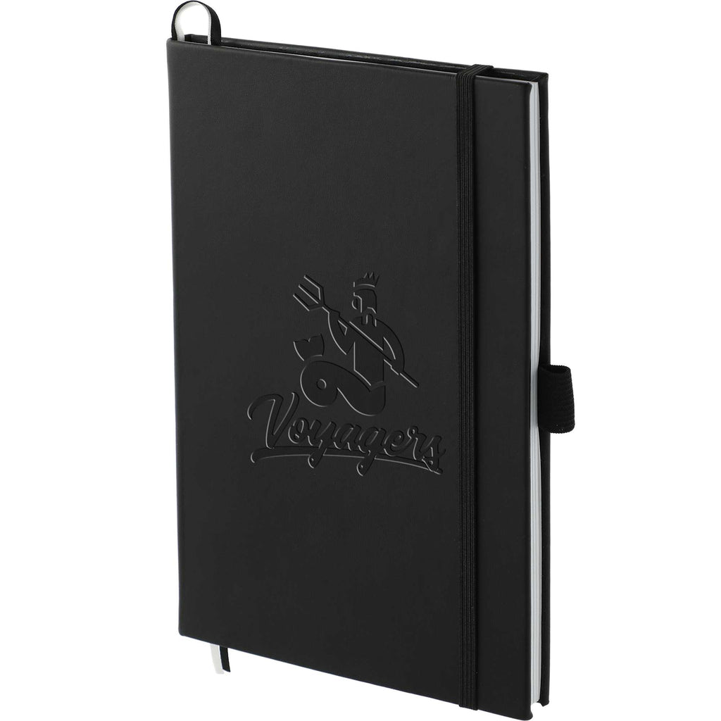 Dotted Planning Notebook with Numbered Pages, 5.5 x 8.5 Inches - Black - Left Angle