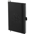 Dotted Planning Notebook with Numbered Pages, 5.5 x 8.5 Inches - Black - Left Angle