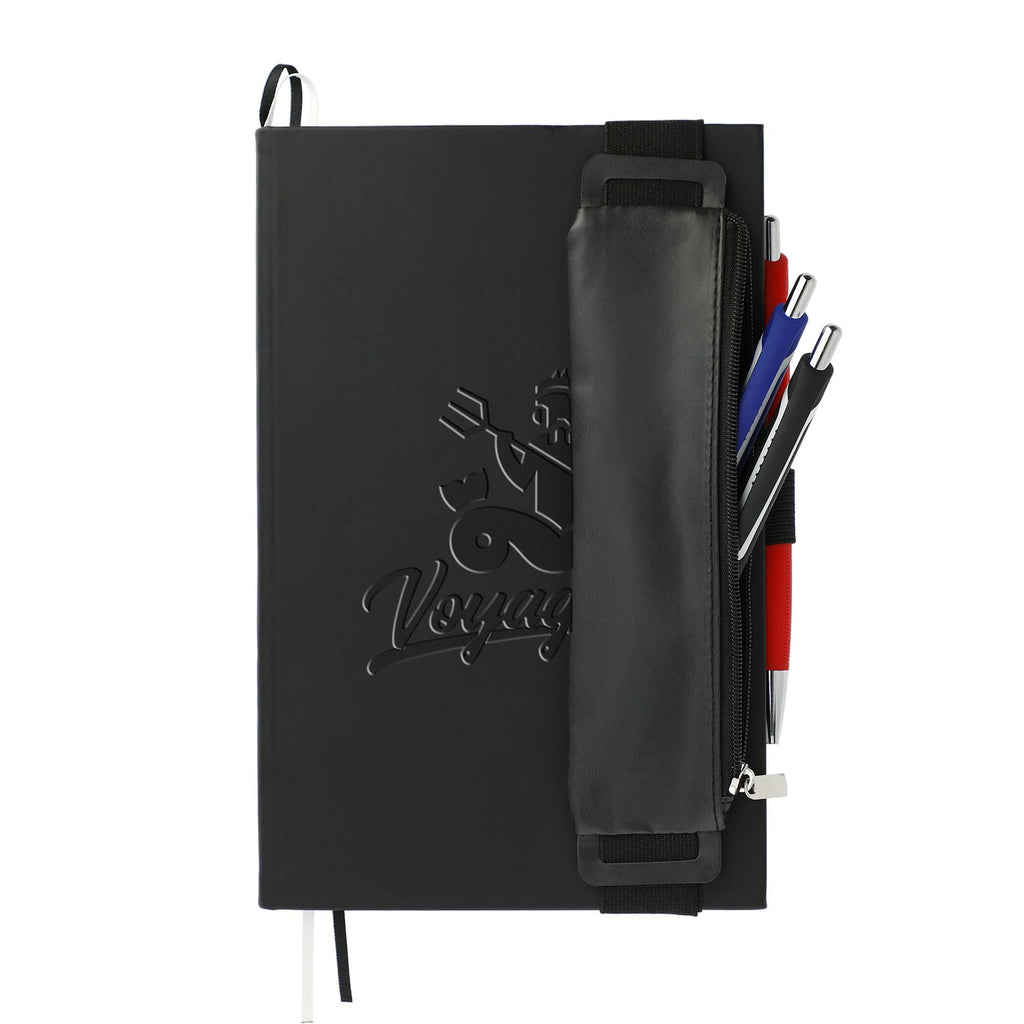 Dotted Planning Notebook with Three Gel Pens, 5.5 x 8.5 Inches Debossing - Black - Front 2