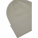 Double Layer Beanie in Recycled Knit Embroidery - Fossil - Detail