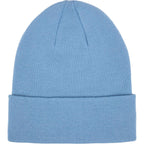 Double Layer Beanie in Recycled Knit Embroidery - Lake Blue - Front 2