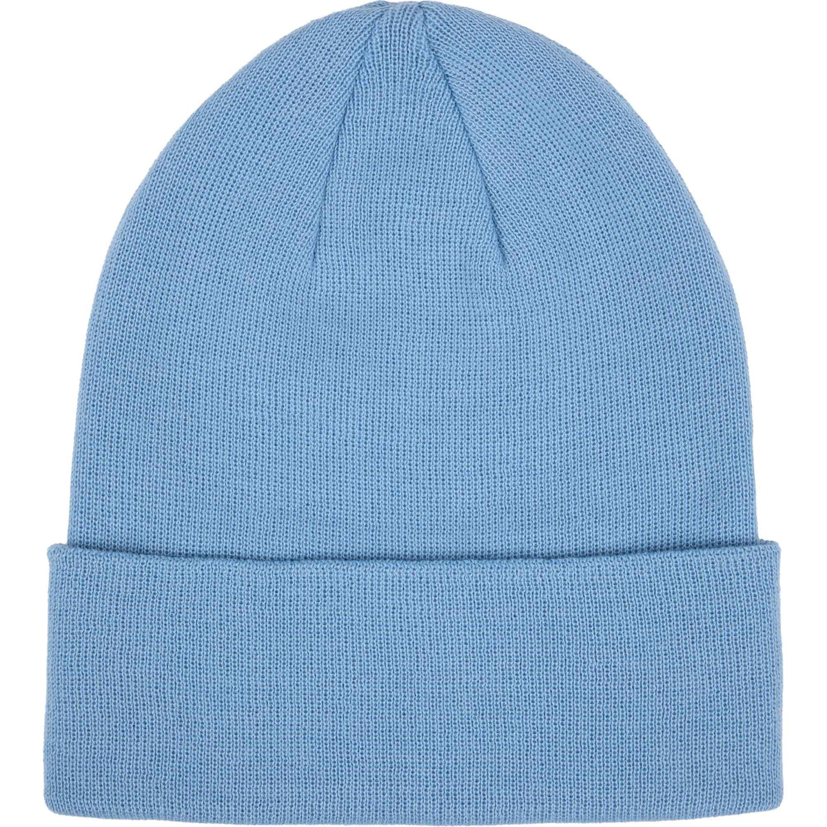Double Layer Beanie in Recycled Knit Embroidery - Lake Blue - Front 2