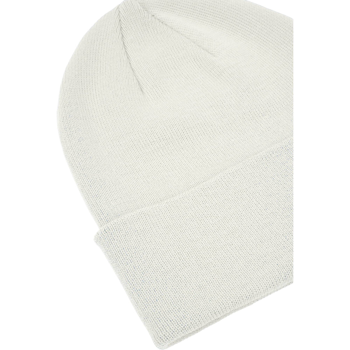 Double Layer Beanie in Recycled Knit Embroidery - Vintage White - Detail