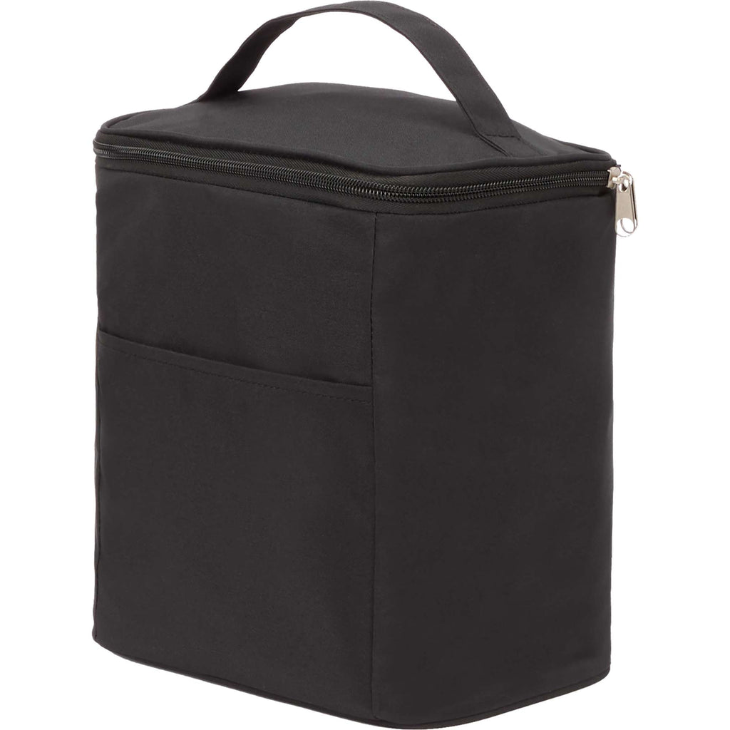 Double Lined Cooler with Removable Liner, 9 Cans Embroidery - Black - Left Angle 2
