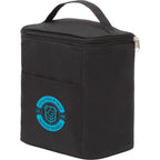 Double Lined Cooler with Removable Liner, 9 Cans Embroidery - Black - Left Angle