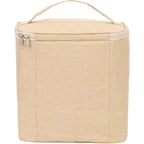 Double Lined Cooler with Removable Liner, 9 Cans Embroidery - Natural - Back