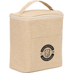 Double Lined Cooler with Removable Liner, 9 Cans Embroidery - Natural - Right Angle