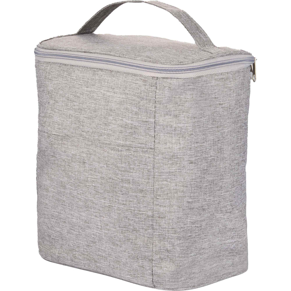 Double Lined Cooler with Removable Liner, 9 Cans Full Color - Graphite - Left Angle