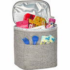 Double Lined Cooler with Removable Liner, 9 Cans Full Color - Graphite - Propped