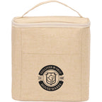 Double Lined Cooler with Removable Liner, 9 Cans Full Color - Natural - Front