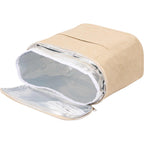 Double Lined Cooler with Removable Liner, 9 Cans Full Color - Natural - Open Laydown
