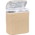 Double Lined Cooler with Removable Liner, 9 Cans Full Color - Natural - Open Liner 2