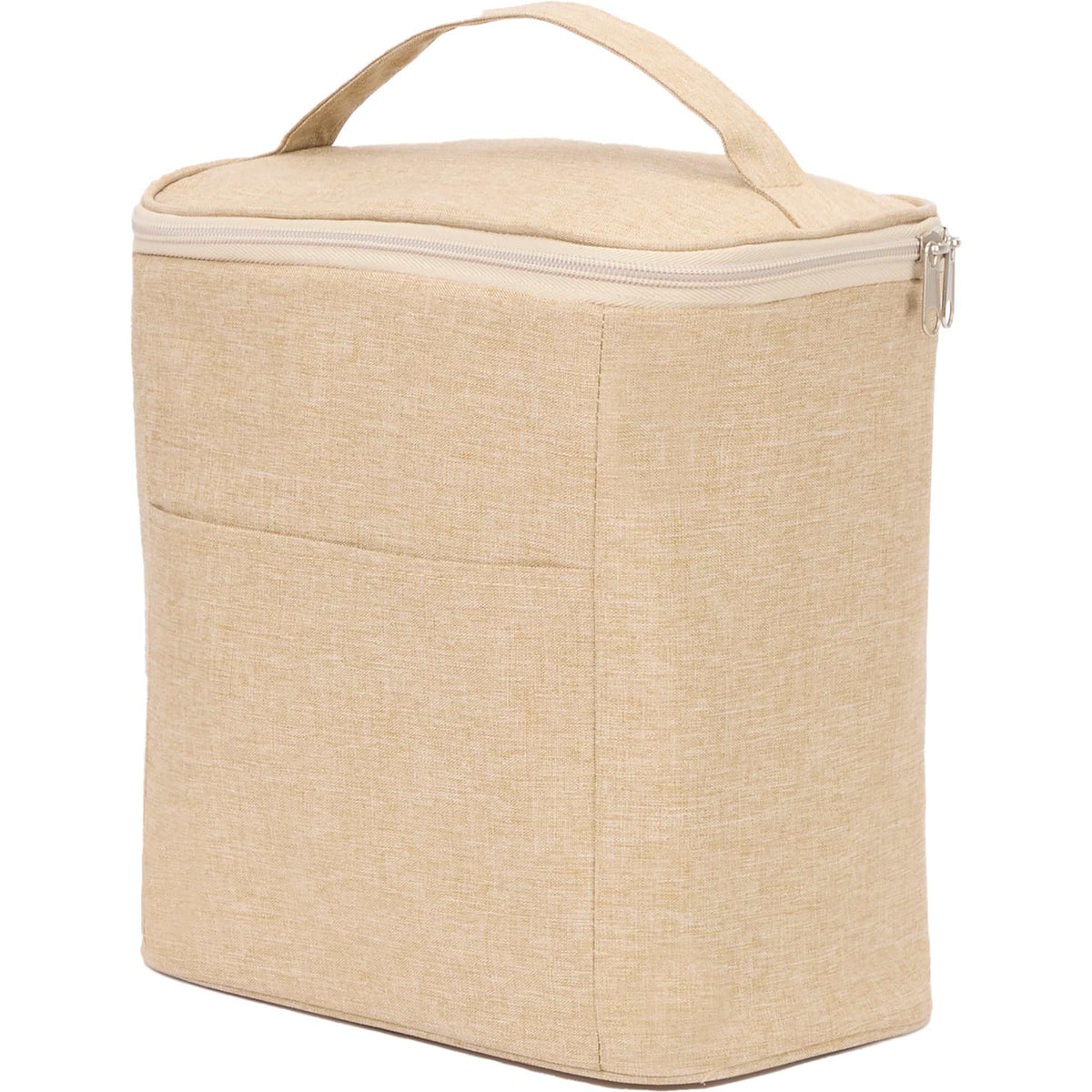 Double Lined Cooler with Removable Liner, 9 Cans - Natural - Left Angle 2
