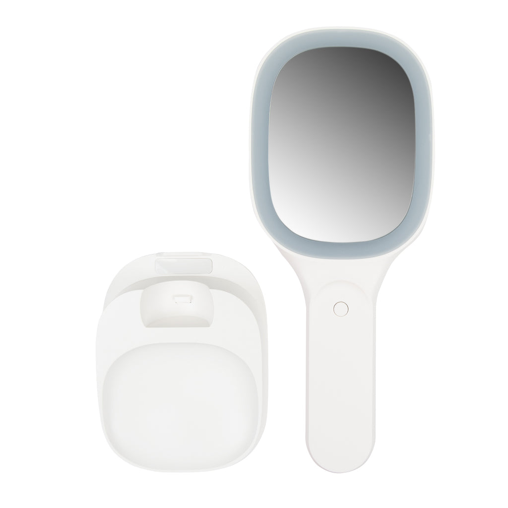 Double Sided Light-Up Mirror and Wireless Charger - White - Parts